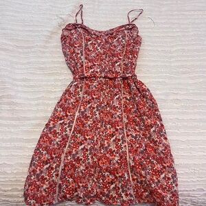 LC Lauren Conrad Red Floral Dress